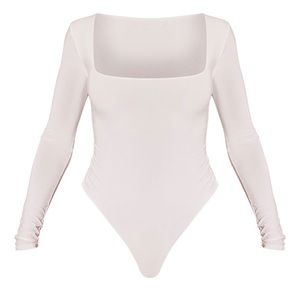 Pretty Little Thing - Second Skin Square Neck Thong Bodysuit